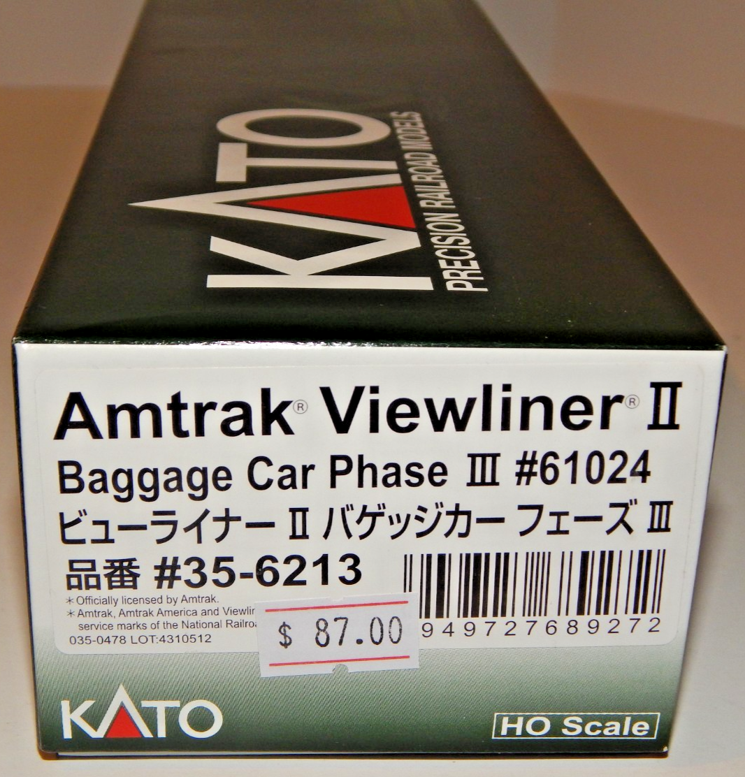 Spur H0 - Kato Viewliner II Voiture De Bagages Amtrak - 35-6213 Neu