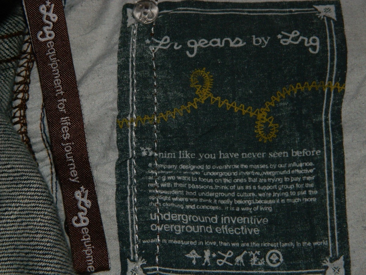 y2k vintage LR Geans Lifted Research Group Men’s 34W distressing baggy grunge View 5