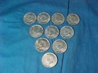 10-US Coins KENNEDY HALF DOLLARS 1966-68