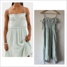 Urban Outfitters Smocked Milkmaid Dress Women S Cottage Coquette Peasant Gauzey