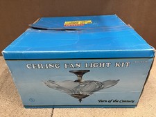 Vintage Turn Of The Century Ceiling Fan Light Kit Glass Shade 355.3648