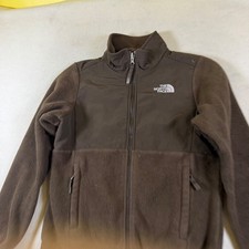 The North Face Girls Brown Denali Full Zip Fleece Jacket Size M 10/12