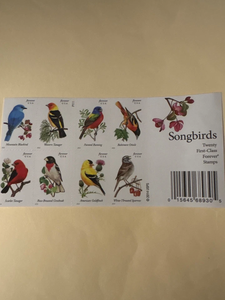 4882-91 MNH Booklet of 20 First Class stamps - "Songbirds" - Image 2 of 2