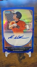 2013 Bowman Chrome Prospects Mac Williamson Blue Refractor Auto /150 #BCA-MW