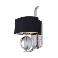 Schwarz Nickel Glamour Klassisch Wandleuchte Leuchter 1X75W/G9 22,9X17,8X33 [Cm]