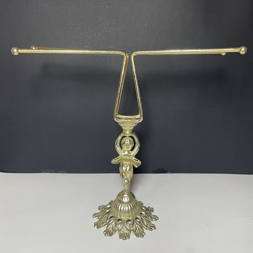 Vintage Ornate Metal Gold Tone Jewelry Necklace Display/Hand Towel Stand 9.75”T - Picture 8 of 10