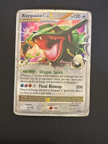 Pokemon Rayquaza C LV.X DP47 Holo- DAMAGED