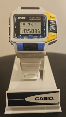 White Casio CMD-10 Remote Control Watch module 1028 Japan Only