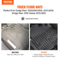 TPE Floor Liners for Dodge Ram 1500/2500/3500 Crew Cab 2013-2022