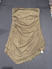 NWT Cider Strapless Ruched Olive Green Mini Dress Women’s Size L