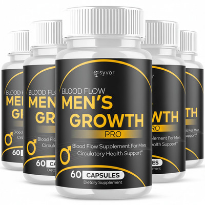 (5 Pack) Blood Flow Men's Growth Pro Advanced Male Support Vitamin 300 Capsules