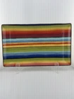 Dash of That - Rectangular Platter - Colorful Fiesta StyleStoneware 8x13.