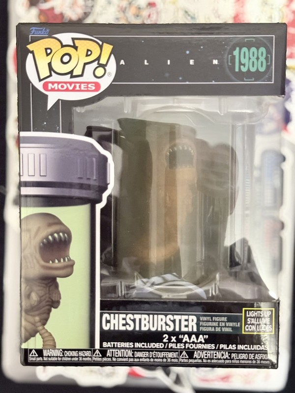 Funko Pop Alien Chestburster #1988 Light Up. Brand New In Unopened Condition