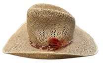 vintage Sears Roebuck and Co. woven straw cowboy hat size 7 1/8