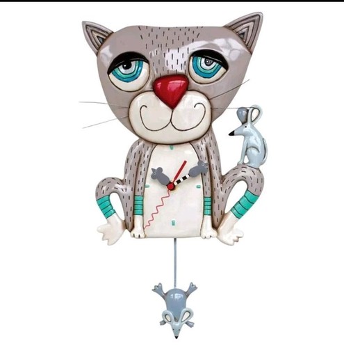 Allen Designs Mouser The Cat Pendulum Wall Clock | eBay