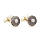 Mikimoto 14k Mother of Pearl Japanese Cultured Akoya Pearl Cufflinks #JB748-5 — photo 3