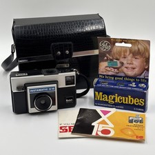 Vintage Kodak Instamatic X-15 Camera with Wrist Strap, Magic Cubes  Case