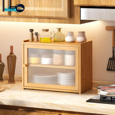 Bread Box Double Layer Large for Kitchen Countertop Large Bread Box