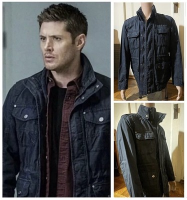 ESPRIT DEAN WINCHESTER SUPERNATURAL INSPIRED JACKET BLACK BLUE M TUCK AWAY HOOD