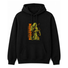 Halloween Horror Movie Black Hoodie Michael Myers Slasher Graphic Sweatshirt NEW