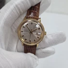 Vintage 1974 Timex Marlin Day Date Watch 26860-02774 Gold Tone Sunburst Runs