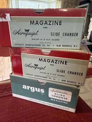 Argus /  Airequipt Lot of 3 Automatic Slide Changer Magazines 36 Capacity 2x2 A+