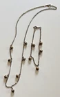 New ListingVintage Avon Silver Tone Dangling Bell Charms Necklace and Bracelet Set