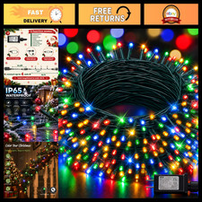 200 LED 66FT Outdoor Christmas String Lights - 8 Modes, Waterproof, Festive Deco