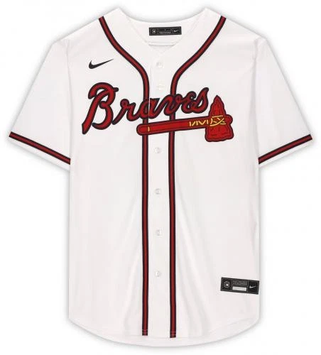 Chipper Jones Braves Signed White Nike Replica Jersey with "HOF 18" Insc - Image 4 of 4