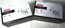 Centerset Double Handle Bathroom Faucet Utility Polished Chrome 2 SETS New O/B