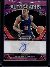 Keshad Johnson Arizona Basketball Panini Prizm Purple Ice Auto Rookie Card /99