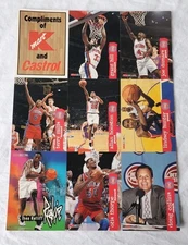 1995 Detroit Pistons Kmart/Castrol Basketball Skybox Cards Uncut Sheet Vintage