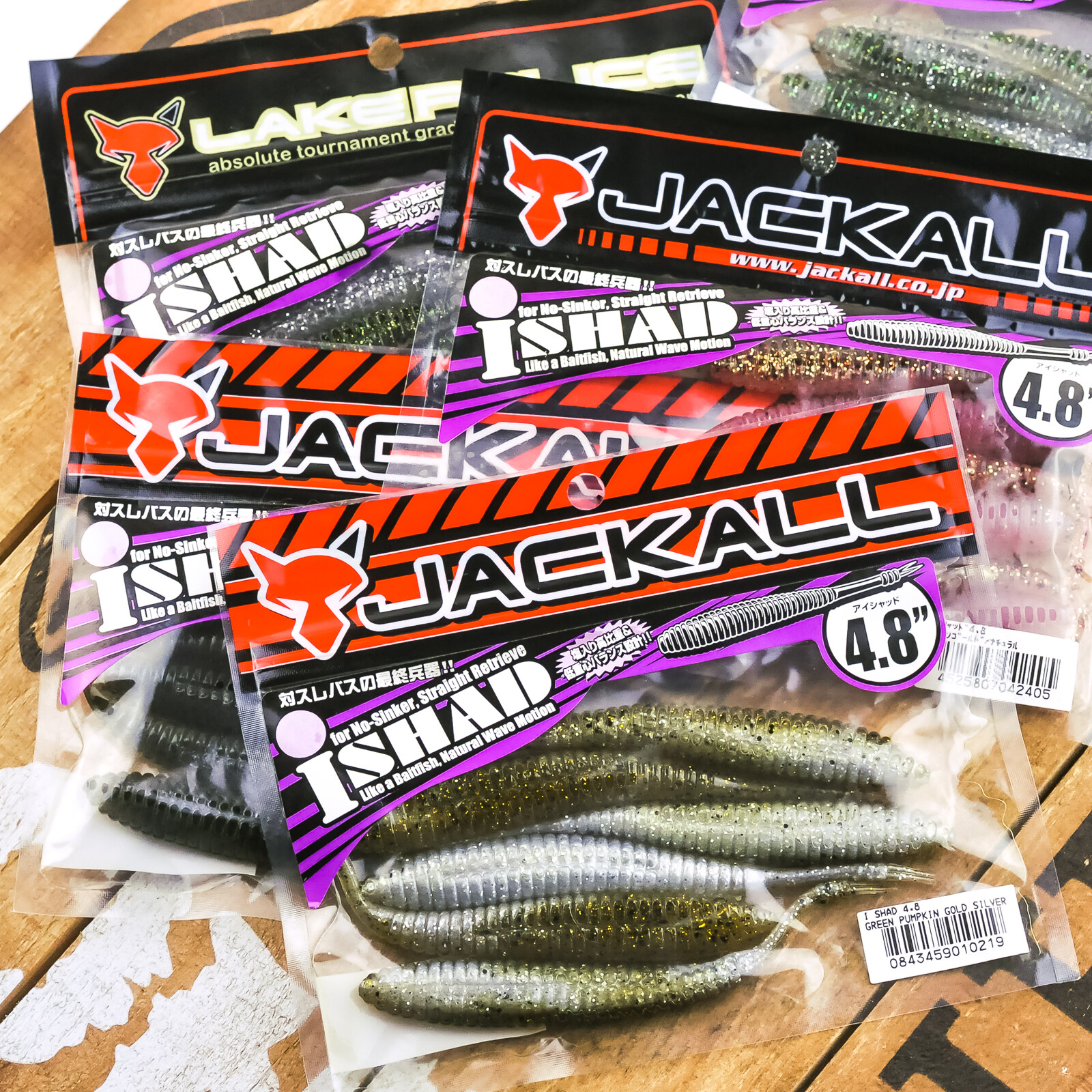 JACKALL i Shad Tail Soft Plastic Paddle Swimbait Texas Rig Bait 4.8/" 6ct PICK