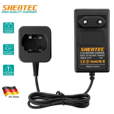 SHENTEC Cargador de iones de litio 7.2V para batería Dewalt DCB080 DW4390 DCF680N1 DCB095 DCF680