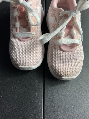 Kids girls size 6.5 pink Adidas shoes sneakers 6 1/2k 6.5k 6.5 K - Picture 2 of 6