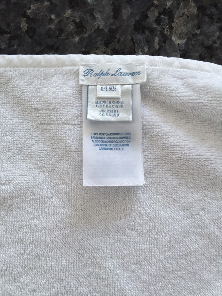 Ralph Lauren Serviette De Bain Gant Ensemble Bébé Coton Éponge