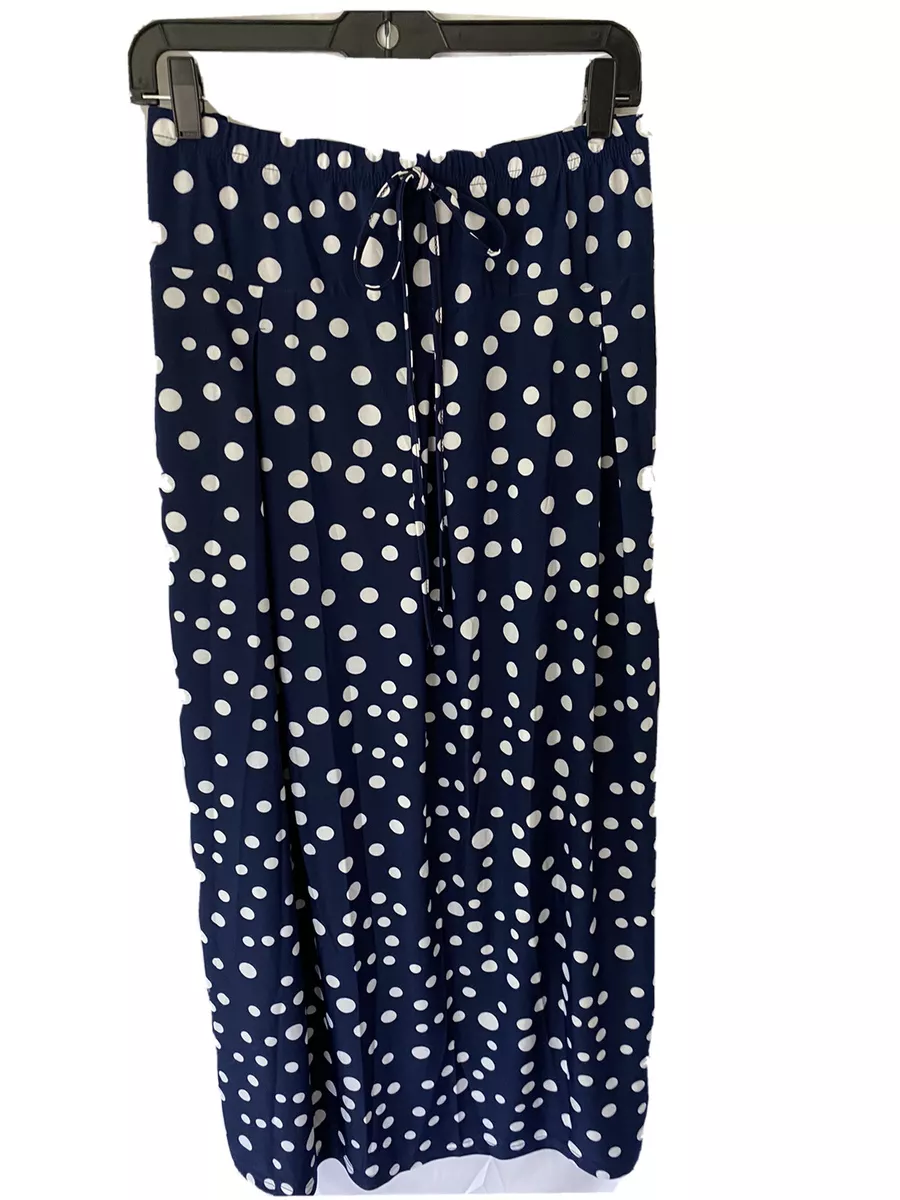Navy blue polka clearance dot skirt plus size
