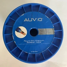 AUVIO 25ft 15-gauge Round Pro Premium 99.95% Oxygen-Free Copper Speaker Cable