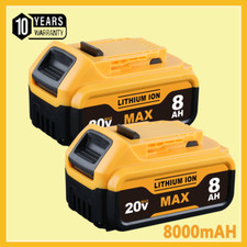2Pack Lithium Ion Battery For DeWalt 20V 20 Volt Max 8.0AH DCB205 DCB206 DCB200