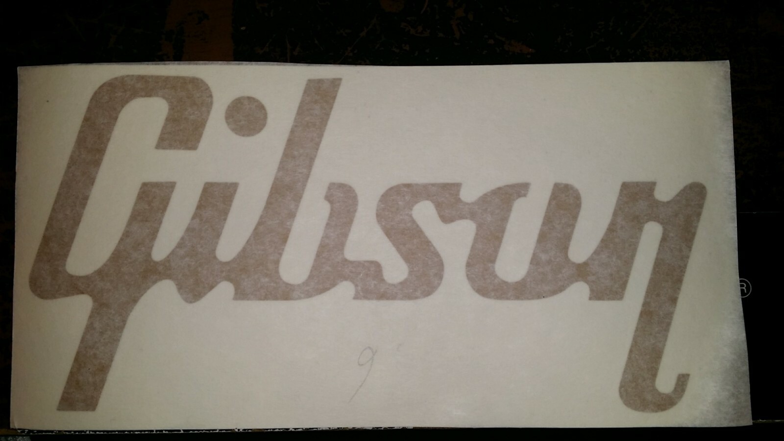 Gibson 7.5in vinyl decal / sticker for guitar case vehicle window ANY
