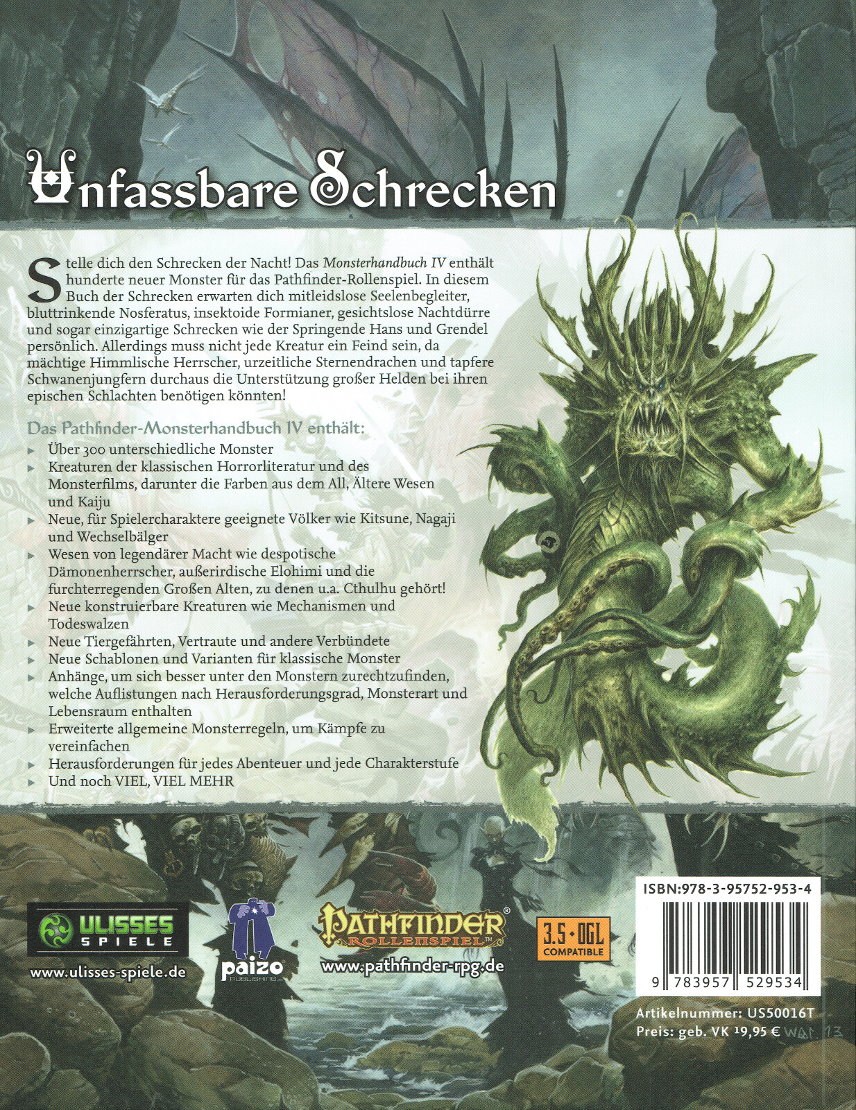 Thumbnail - Pathfinder Rollenspiel: Monsterhandbuch 4 (us50016t), Taschenbuch,