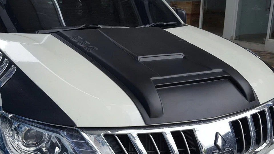 Mitsubishi L200 Triton 2015 2016 2017 fit Bonnet Hood Scoop V5 Cover Matte Black - Image 2 of 3