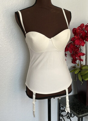 NWT La Perla Italy White Cream Convertible Bustier Merry Widdow Bra 38B $379