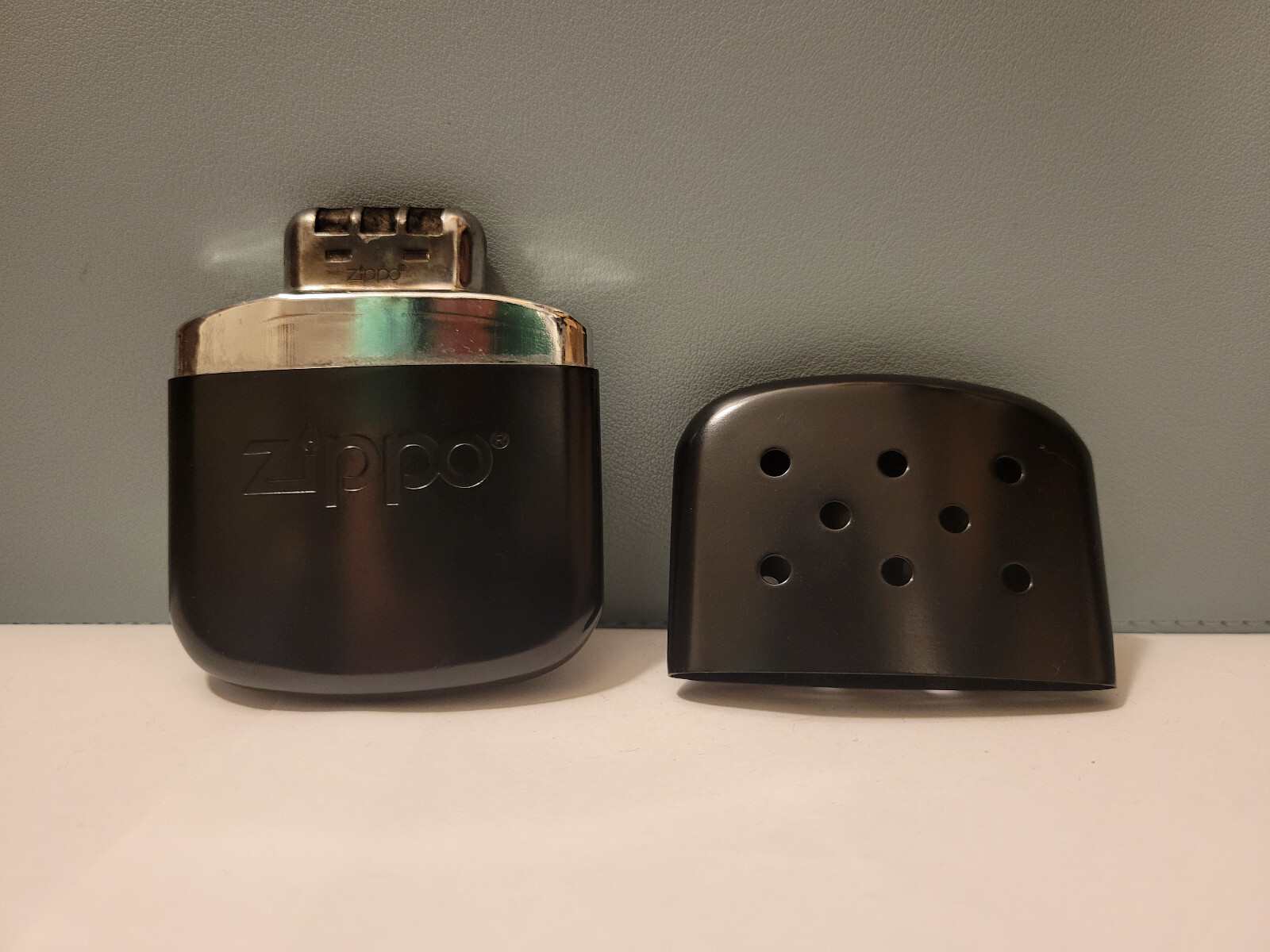 Zippo Black Refillable Hand Warmer Lighter Fluid Flameless Burner