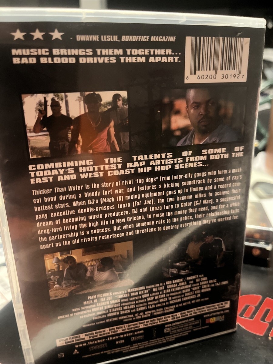 Thicker Than Water (DVD, 2000) Mack 10 Fat Joe Ice Cube Tested