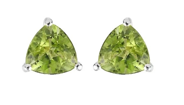 Natural Peridot Stone Fashion Earrings