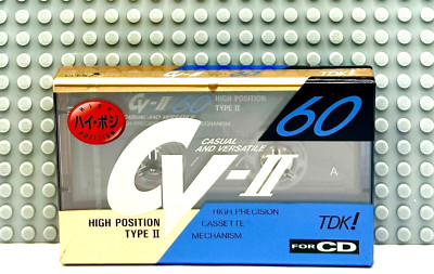 TDK  CV II   60   TYPE II  BLANK CASSETTE TAPE (1) (SEALED)