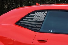2008-2023 Dodge Challenger Distressed American Flag Rear Window Decal Sticker