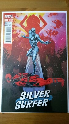 Silver Surfer 1 Deadpool variant Volume Vol 8 2016 16 Slott Allred