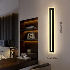 LED Wall Light Sconce Outdoor Modern Lamp Exterior Lights Long Strip Waterproof